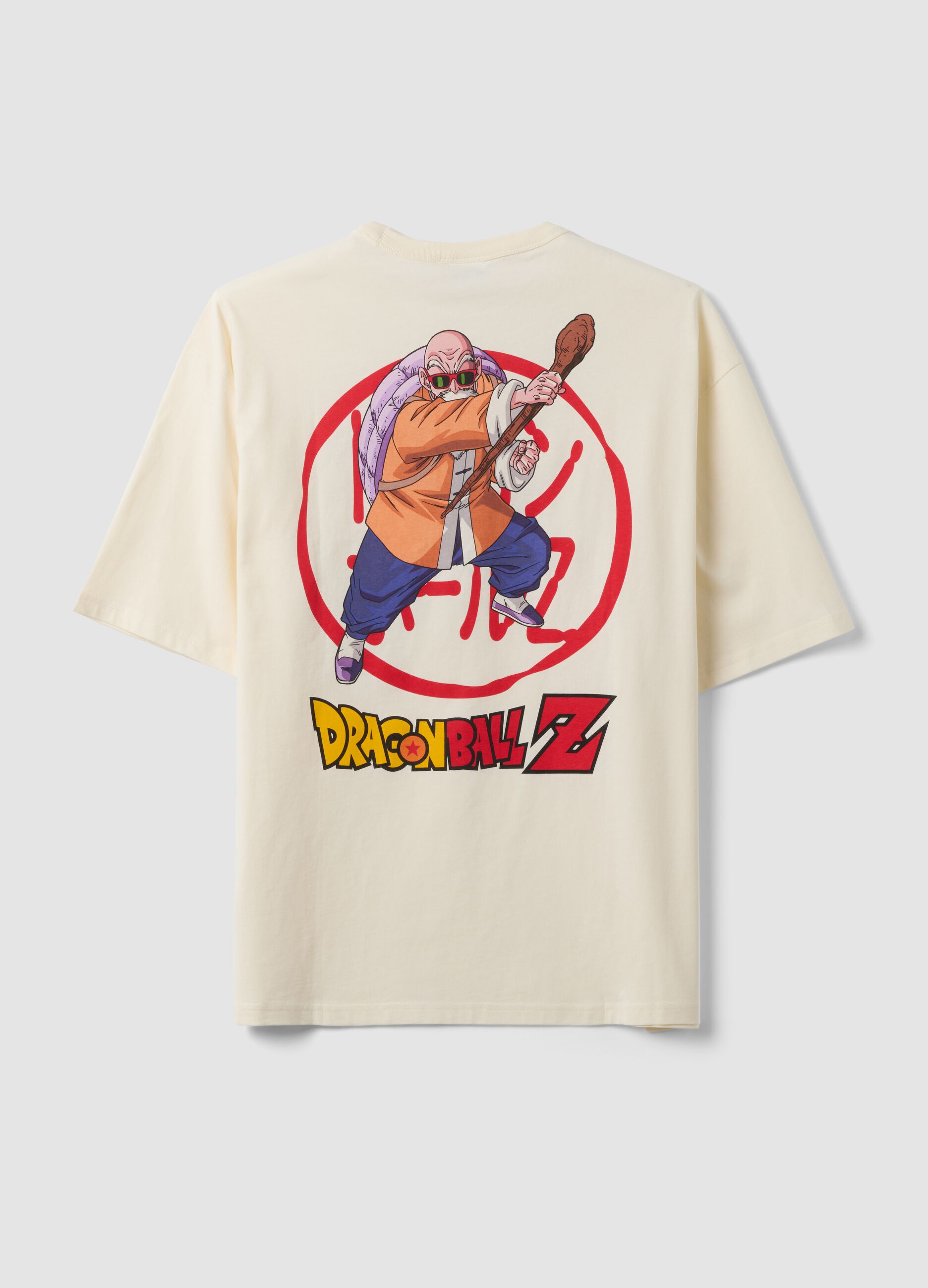 White pure cotton T-shirt with Dragon Ball Z print