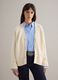Beige cardigan in pure cotton oversized fit with deep V-neck_2