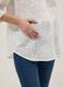 White maternity shirt in pure cotton with Mandarin collar_3