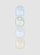 Pack of four multicoloured organic cotton-blend bibs for baby_0