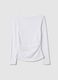 White long sleeve pure cotton regular fit t-shirt_4