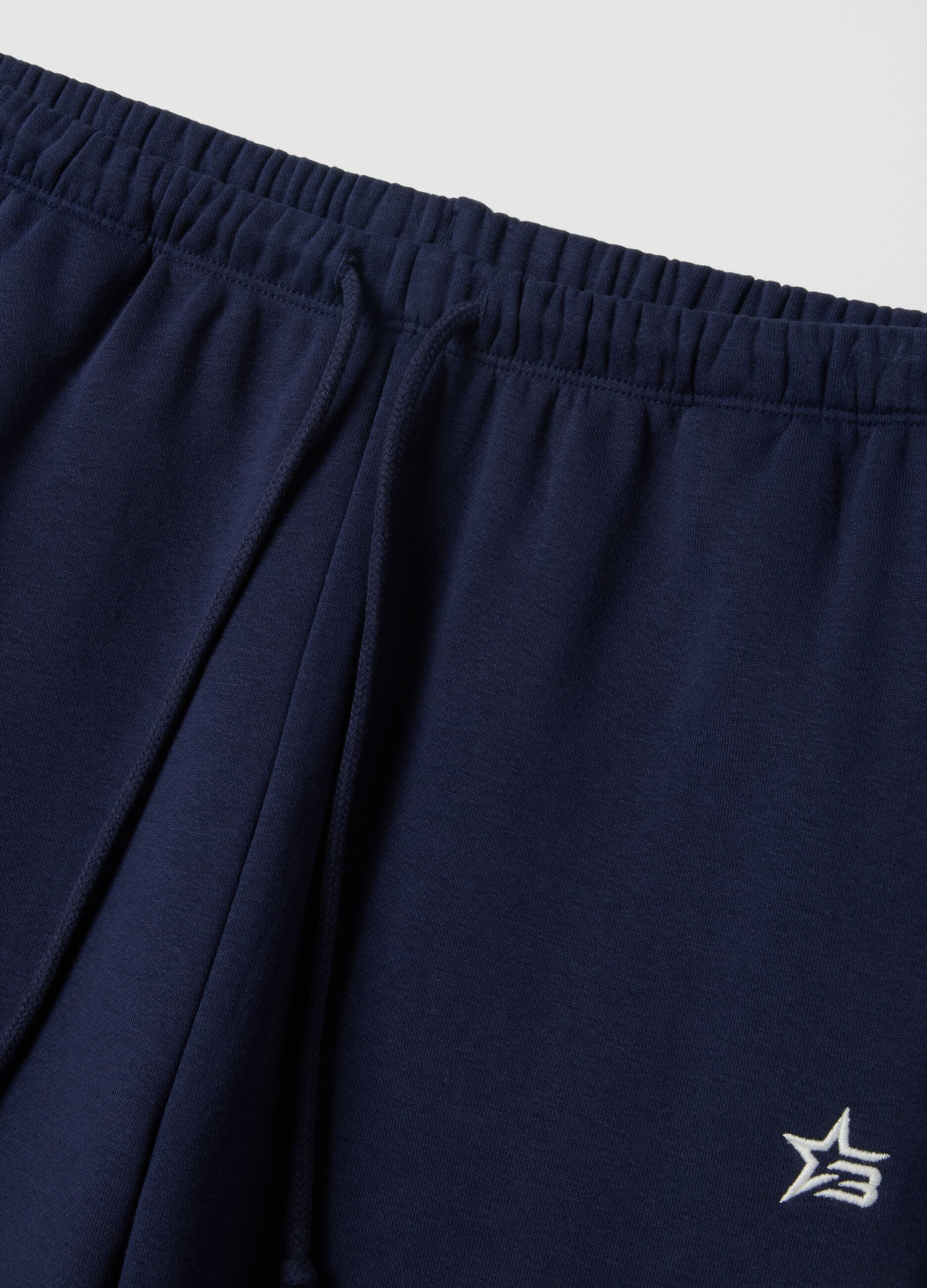 Blue jogger trousers in regular fit cotton blend