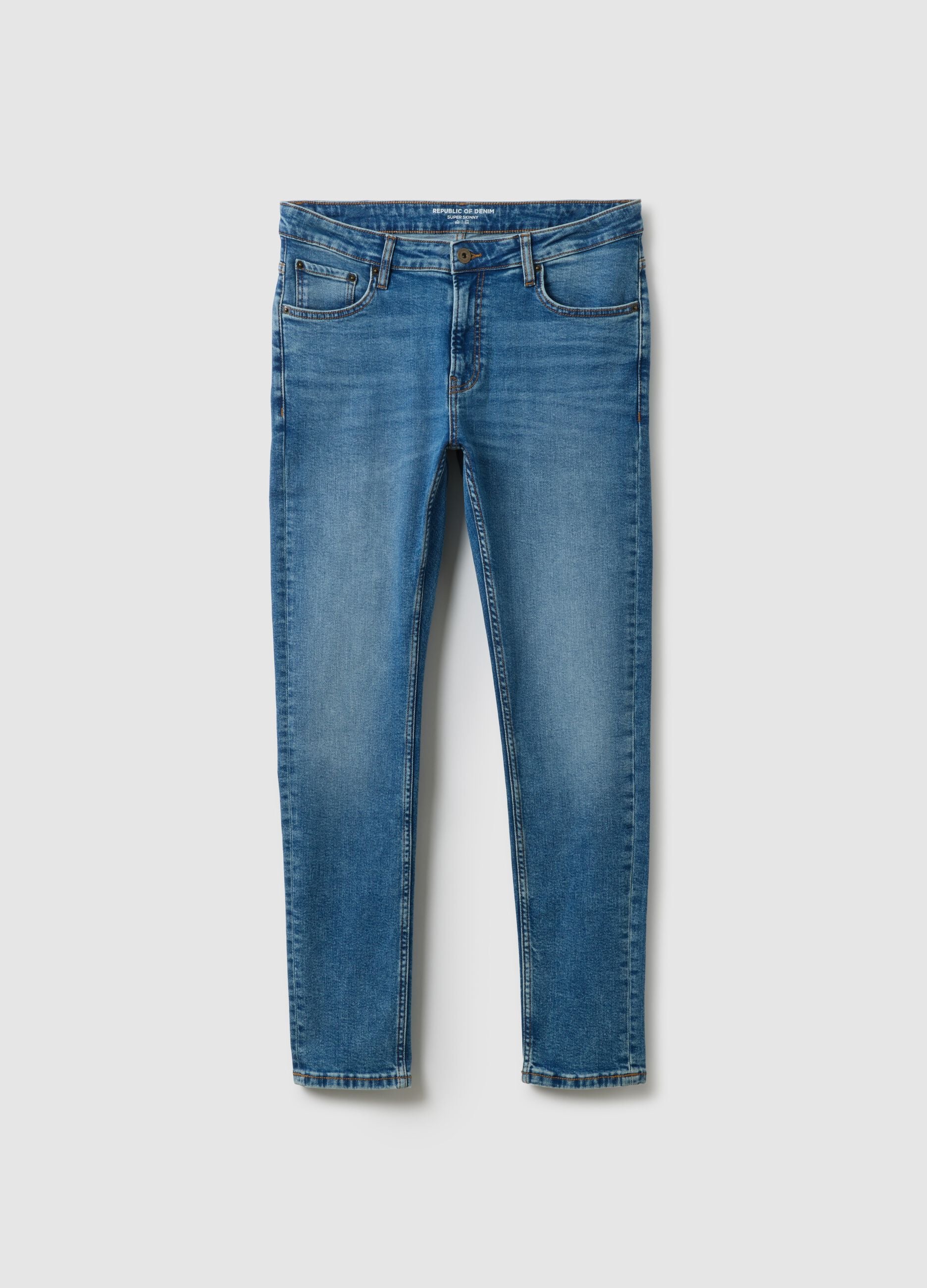 Super Skinny Fit Blue Denim Jeans