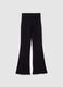 Girls' Black Stretch Cotton Flare Fit Leggings_3