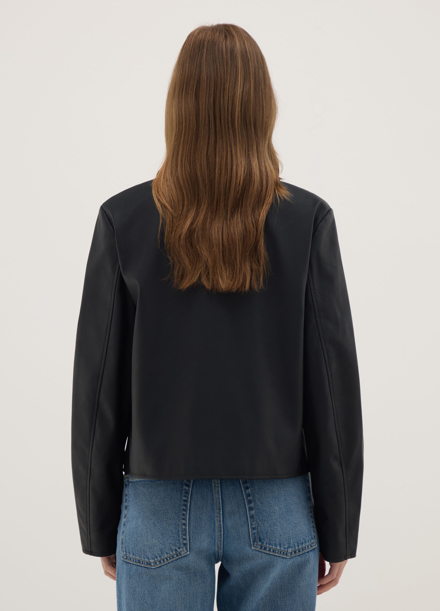 Black jacket regular fit full zip