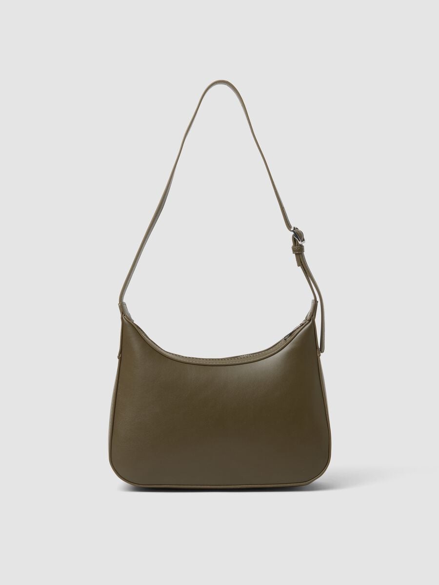 Borsa verde a spalla con tracolla regolabile_1