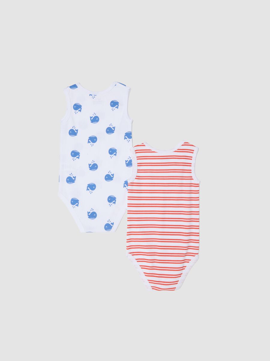2-pack of multicolour sleeveless organic cotton baby bodysuits_1