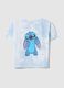 Multicolour pure cotton oversized girl's T-shirt with Stitch_4