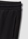 Black organic cotton joggers with a comfort fit for boys_2