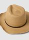 Beige fedora hat in pure paper fabric, unlined_2