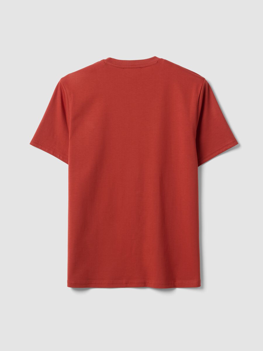 Red Supima cotton crew-neck T-shirt, regular fit_6