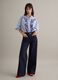 Striped multicolour regular fit pure cotton shirt with floral design_1