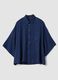 Blue viscose-linen blend overshirt, relaxed fit_4