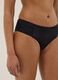 Black stretch swim briefs with side gathers_3