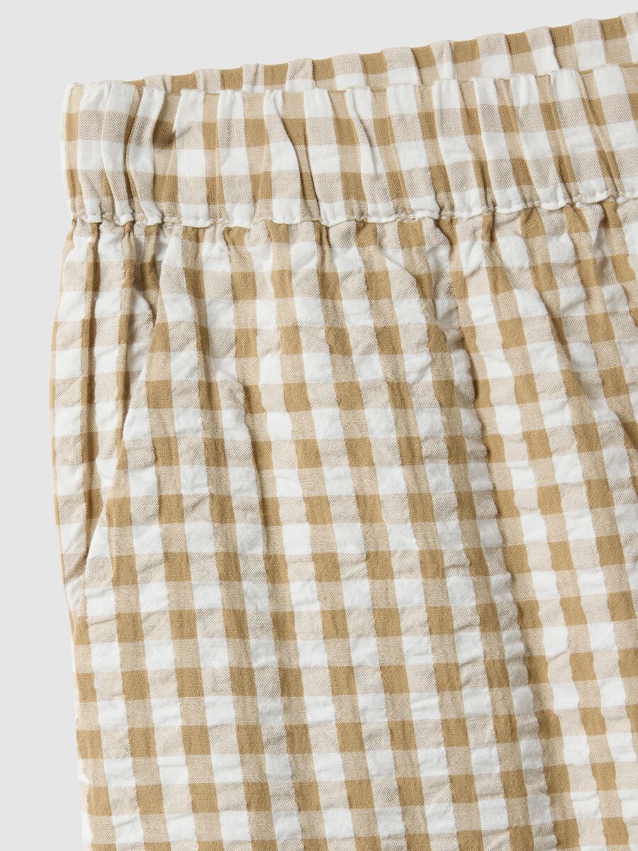 Multicolour check pure cotton pyjama trousers regular fit_5