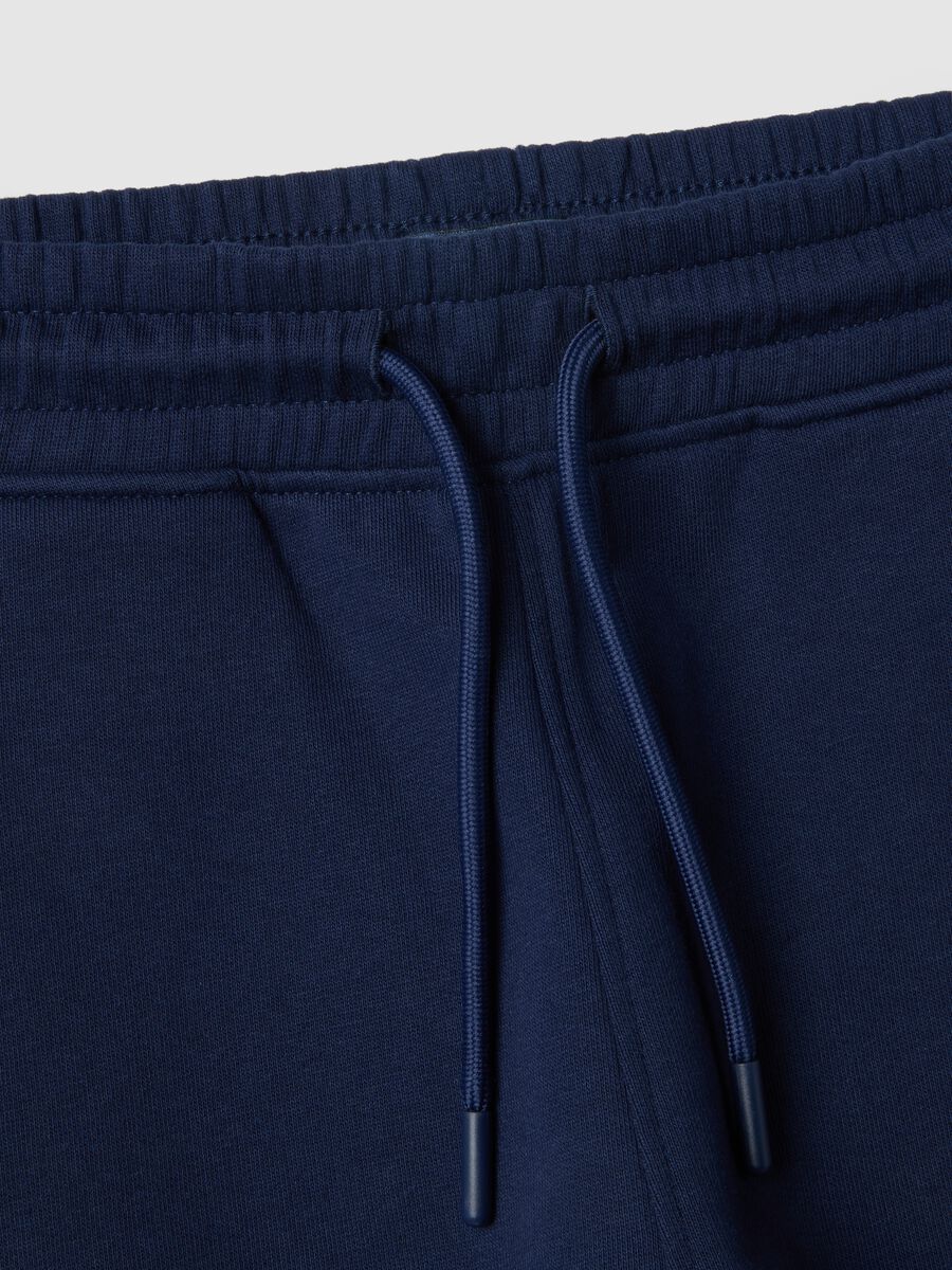 Children's regular fit blue pure cotton joggers_3