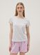 Short striped multicoloured stretch cotton pyjamas, regular fit_1