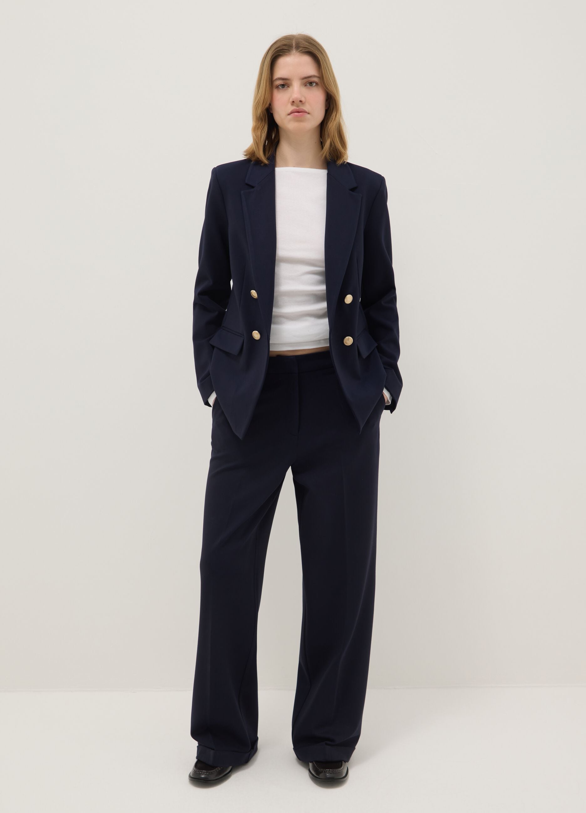 Blue Slim Fit Chino Trousers