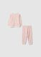 Newborn's regular fit pink pure cotton pyjamas with cherries_1