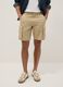 Beige pure cotton cargo shorts, regular fit_1