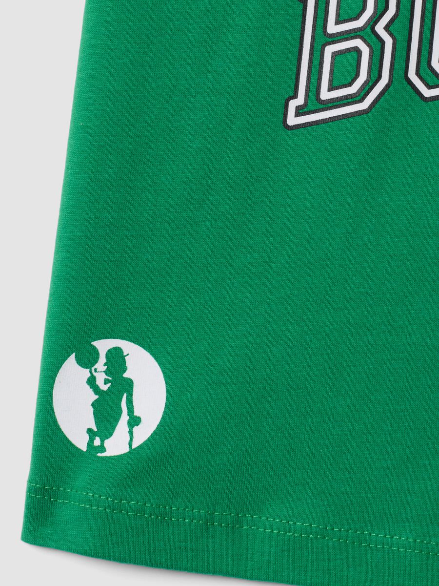 Green pure cotton short-sleeve T-shirt_3