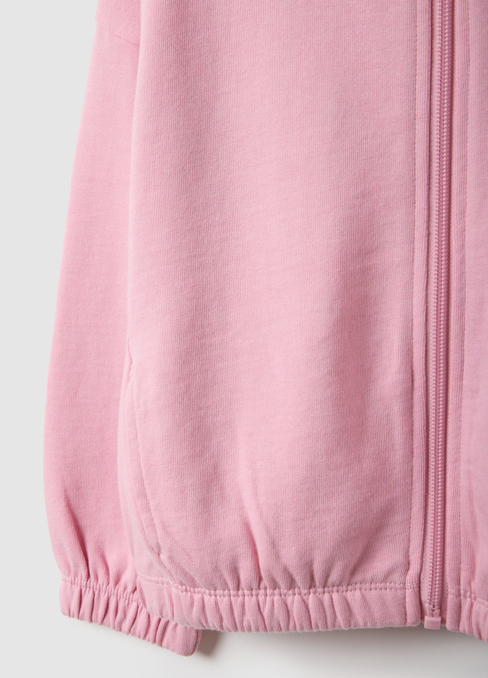 Girls' Pink Pure Cotton Sweatshirt Regular Fit