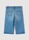 Girl's regular fit blue cotton blend trousers_1