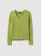Green pure cotton regular fit cable knit jumper_4