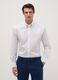 White cotton blend shirt regular fit easy iron_0