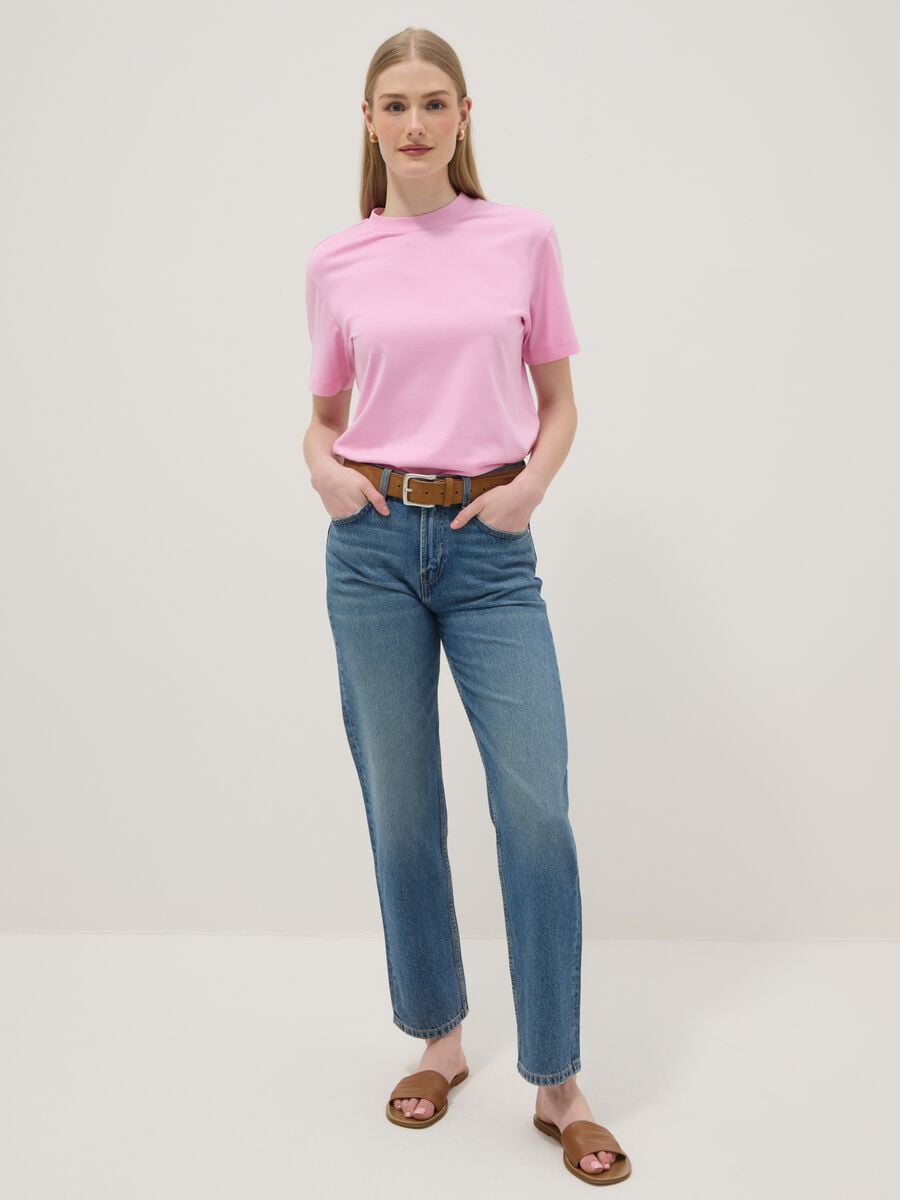 Pink pure cotton regular-fit T-shirt_2