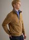 Beige Genuine Leather Jacket Regular Fit with Zip_0