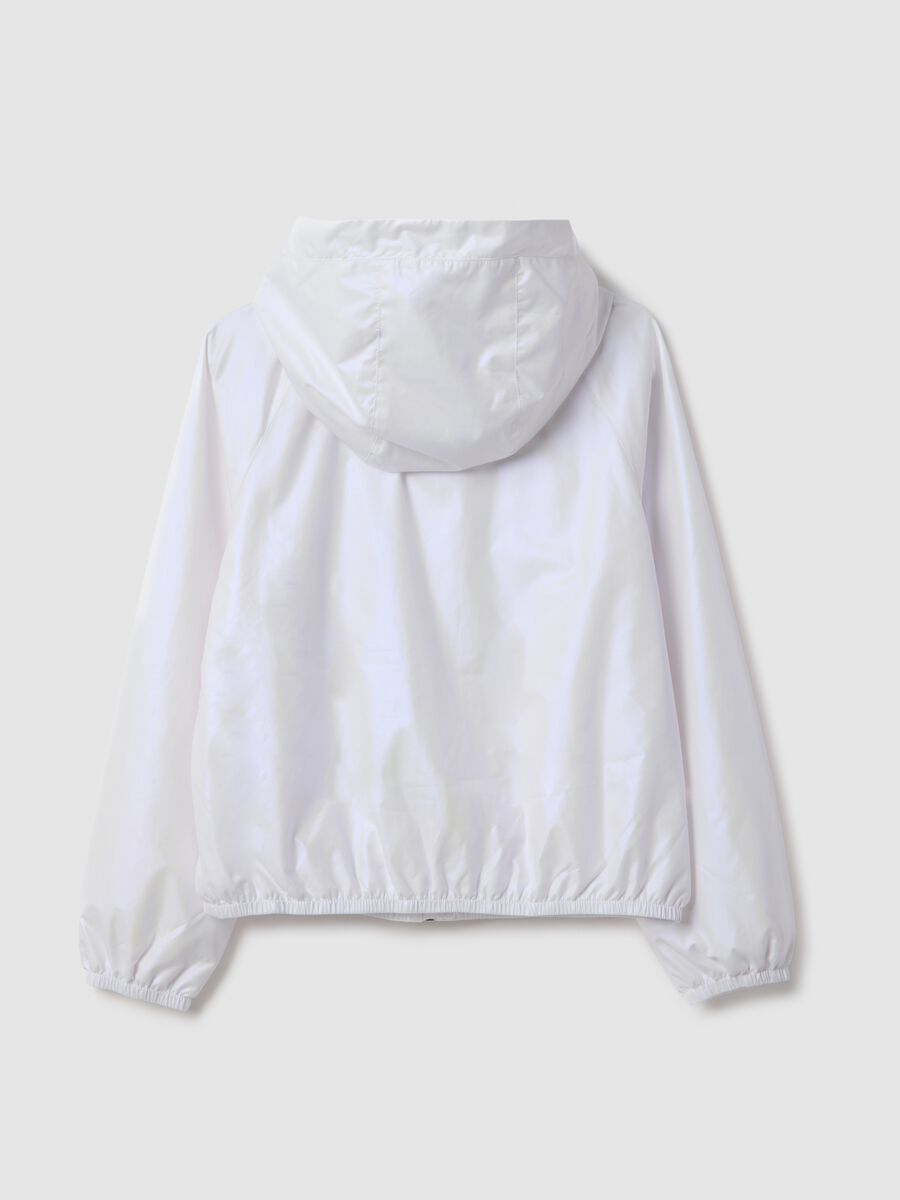 White Hooded Regular Fit Girls' Jacket_4