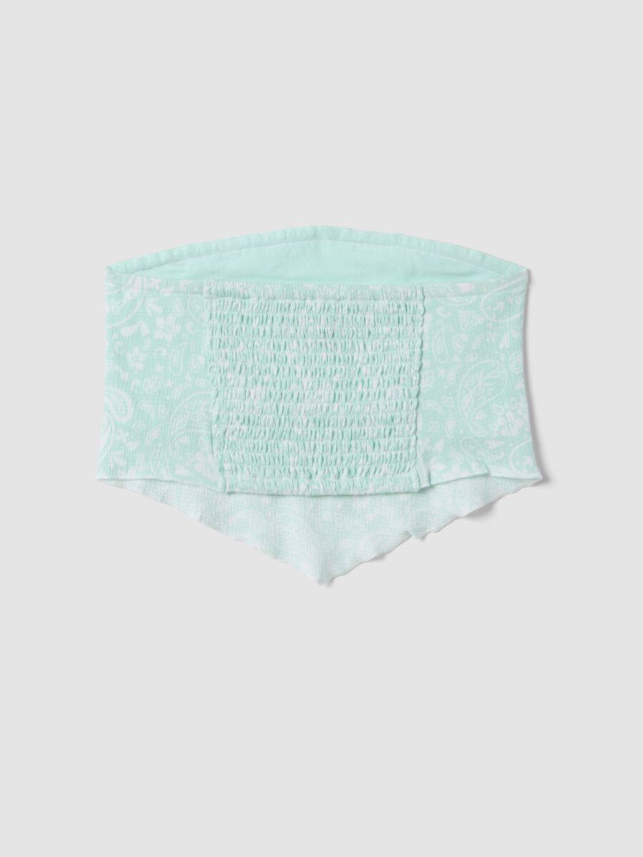 Light blue stretch cotton top with paisley print_4