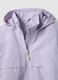 Purple waterproof regular fit jacket with hood for girls_3