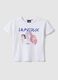 White pure cotton T-shirt with K-Pop Demon Hunters print, regular fit_0