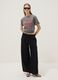 Grey pure cotton T-shirt with &ldquo;The Devil Wears Prada&rdquo; print, oversized fit_0