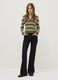 Multicolour striped regular fit jumper with polo collar_1