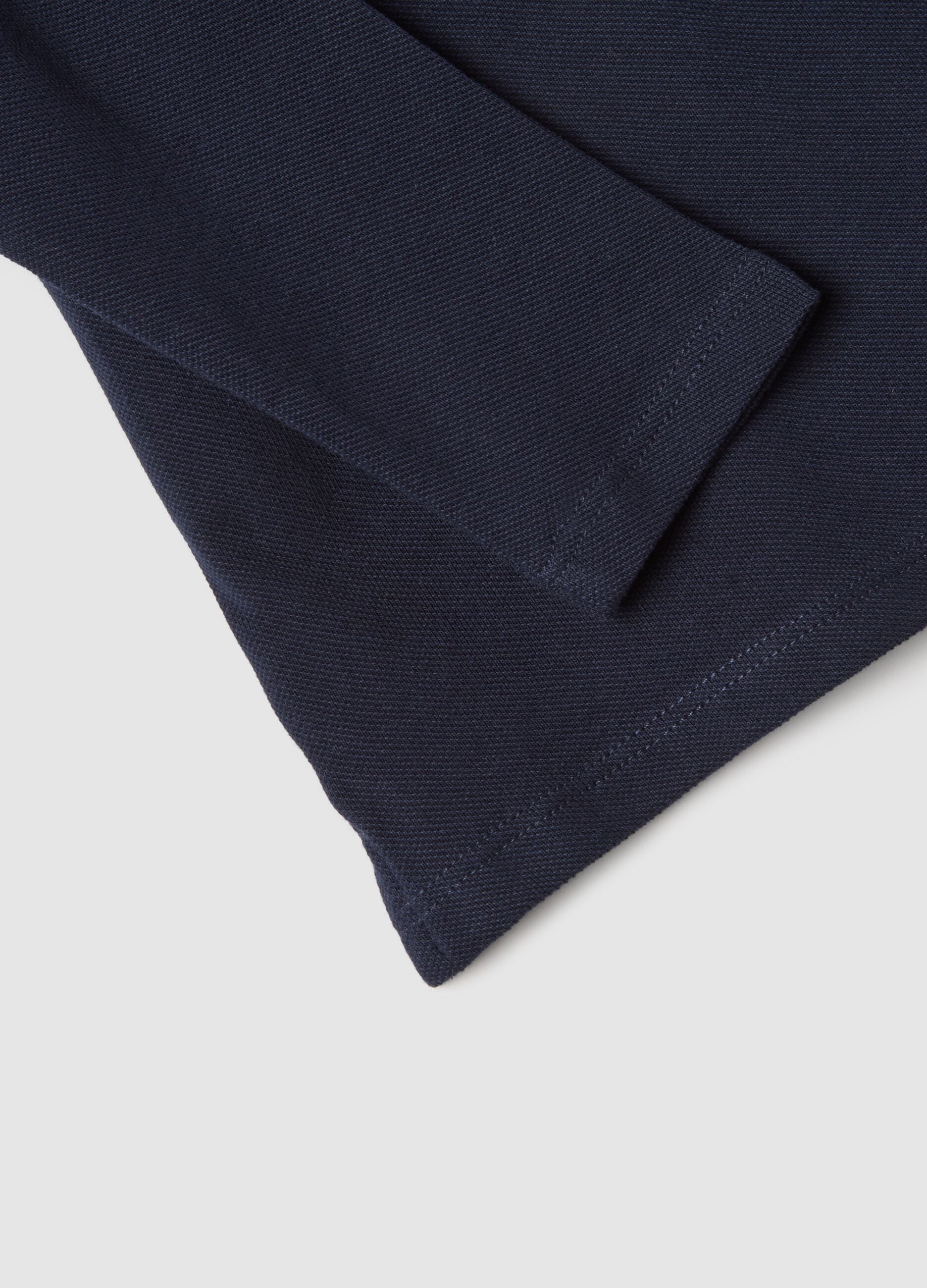 Blue pure cotton polo for toddler, regular fit