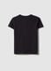 Girls' black cotton blend T-shirt regular fit_4