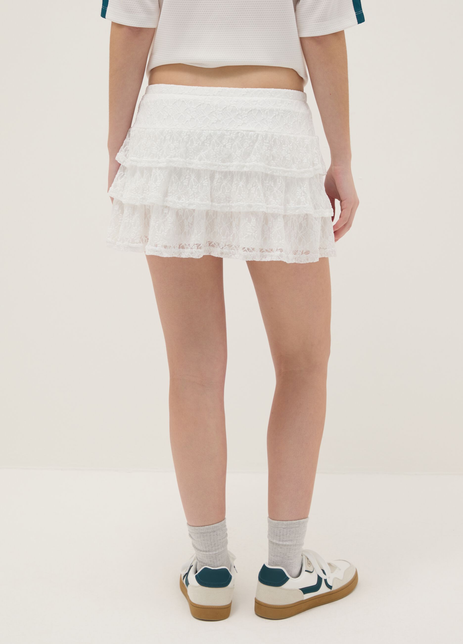 White lace skirt regular fit