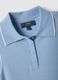 Sleeveless light blue viscose blend polo slim fit with buttons_5