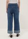 Blue regular fit cotton blend denim trousers_2