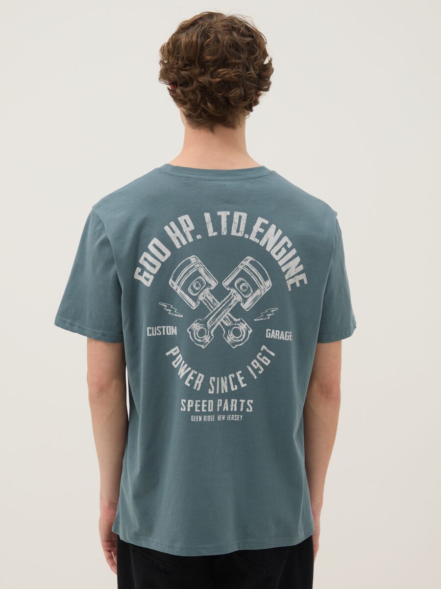 Green short-sleeved pure cotton T-shirt_2