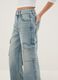 Blue denim pure cotton regular fit jeans for girls_2