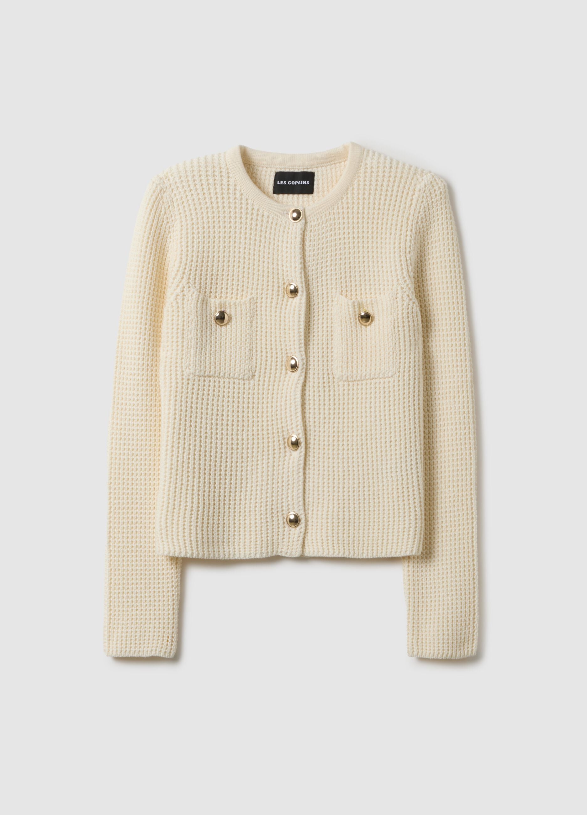 Beige Cardigan in Pure Cotton