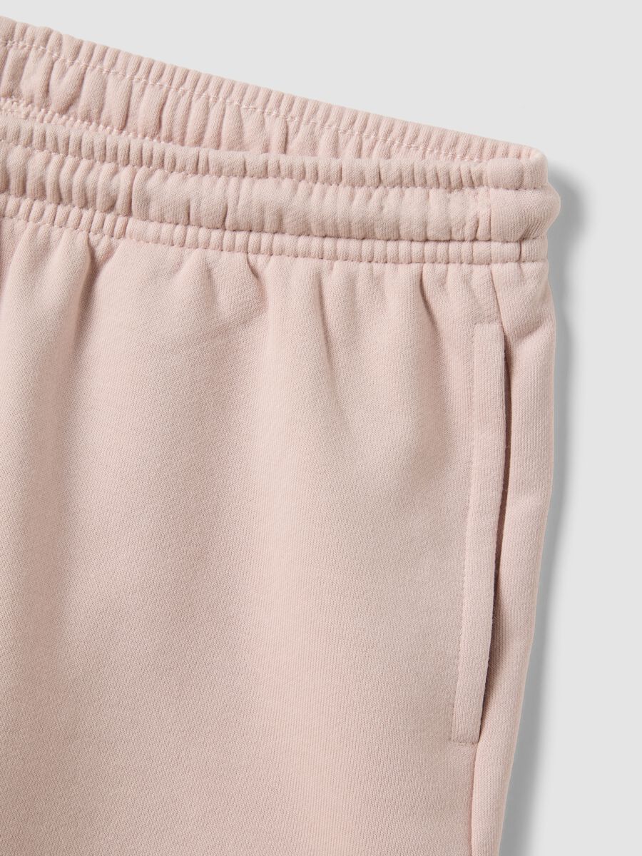 Regular-fit pink cotton-blend shorts with drawstring_5