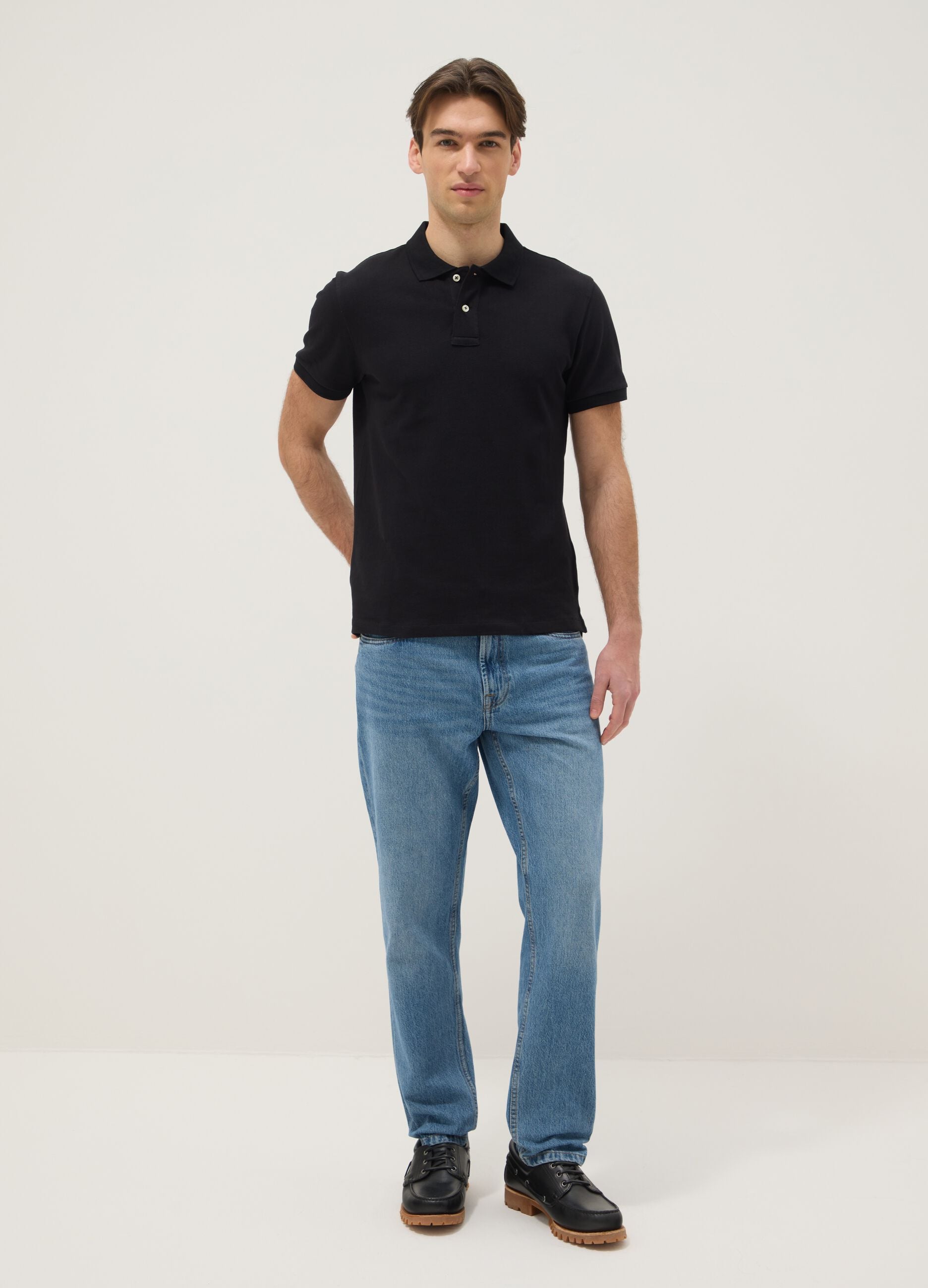 Pure Cotton Blue Denim Regular Fit Jeans