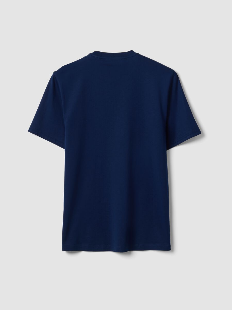 Blue Supima cotton crew-neck T-shirt, regular fit_1