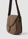 Brown wool- and viscose-blend crossbody bag with houndstooth pattern_1