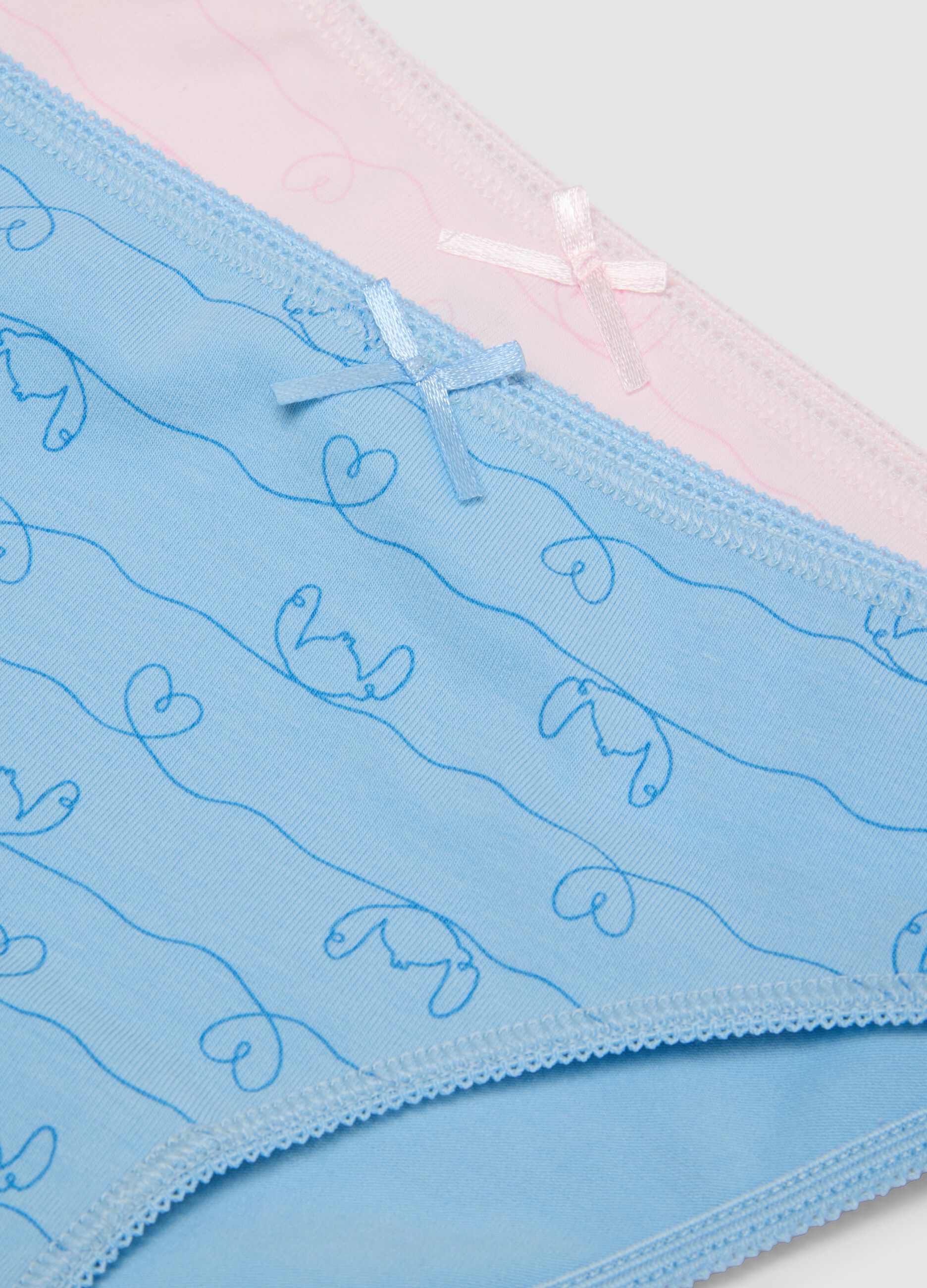 5-pack of multicolour organic stretch cotton briefs with Stitch print